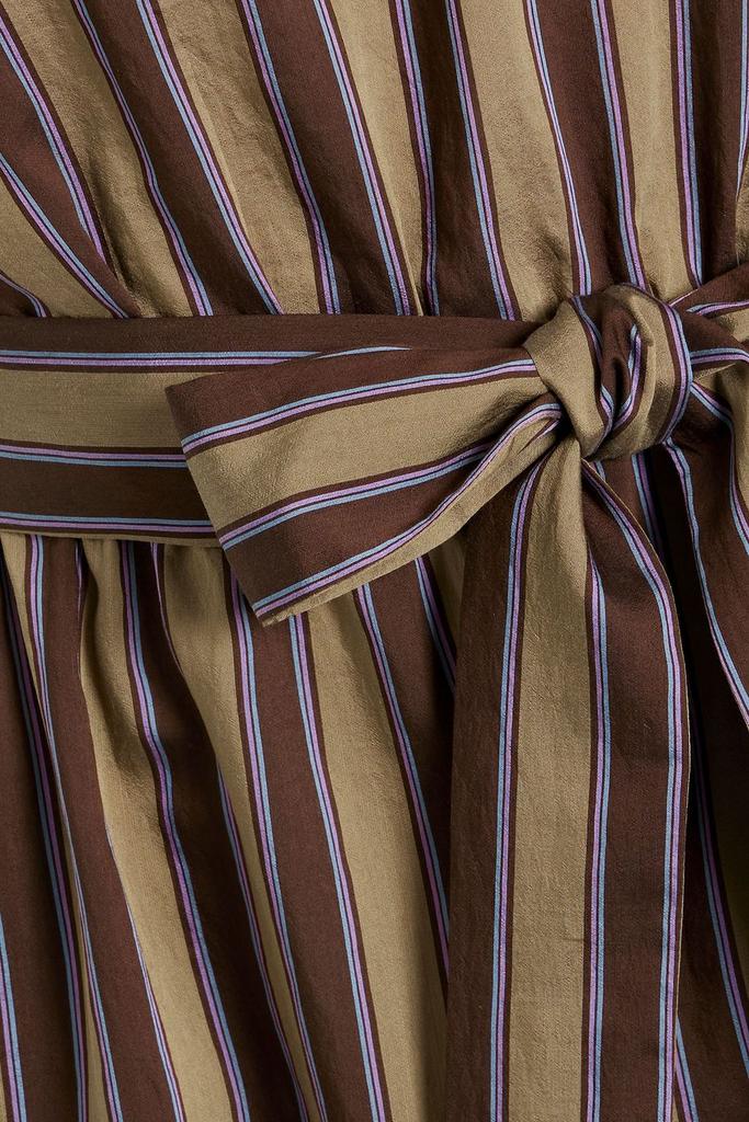 Erin gathered striped Lycocell-blend dress商品第4张图片规格展示