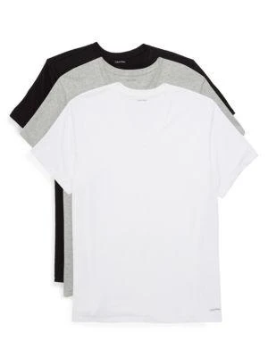 商品Calvin Klein| Calvin Klein三件套V领棉质T恤,价格¥164,第1张图片