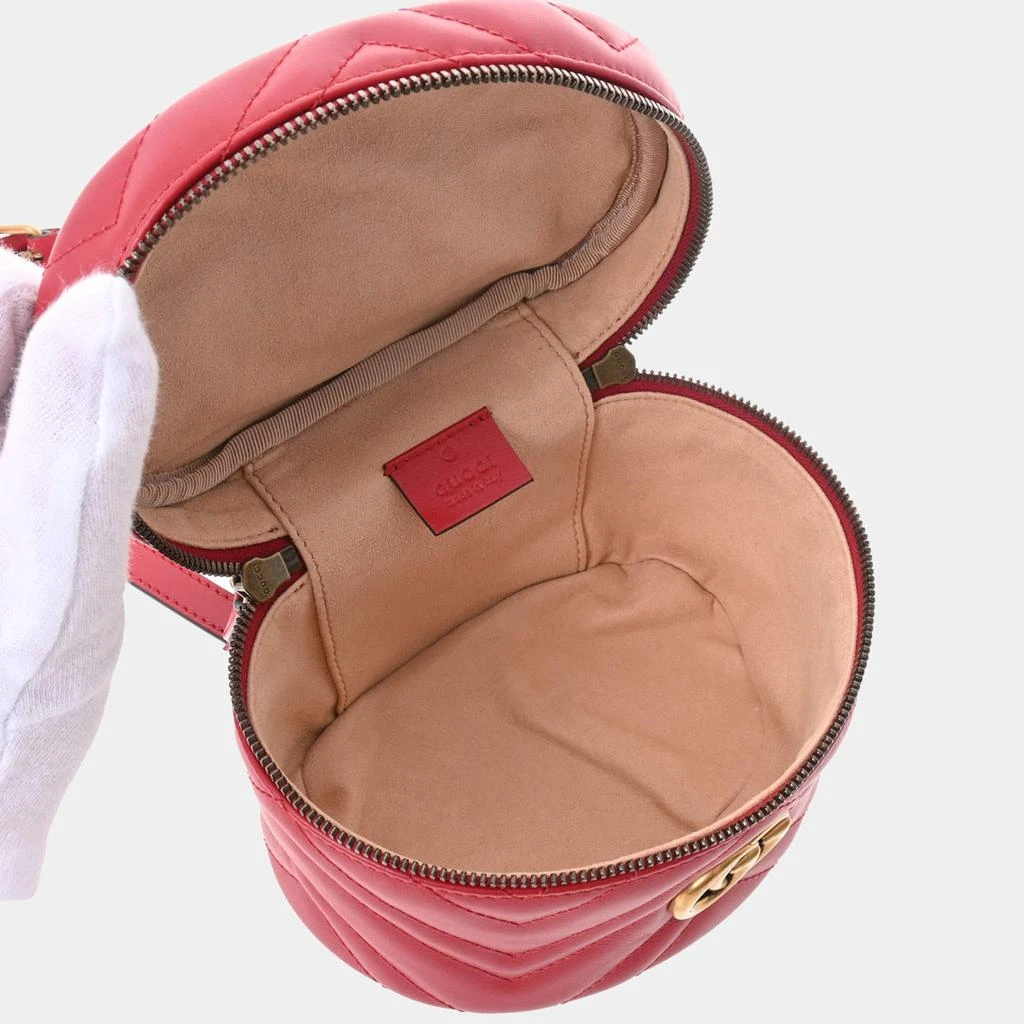 商品[二手商品] Gucci|Gucci Red Leather Red leather GG  Marmont Vanity Backpack,价格¥8318,第5张图片详细描述