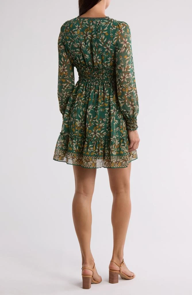 商品MAXSTUDIO|Geometric Floral Print Smocked Waist Dress,价格¥246,第2张图片详细描述
