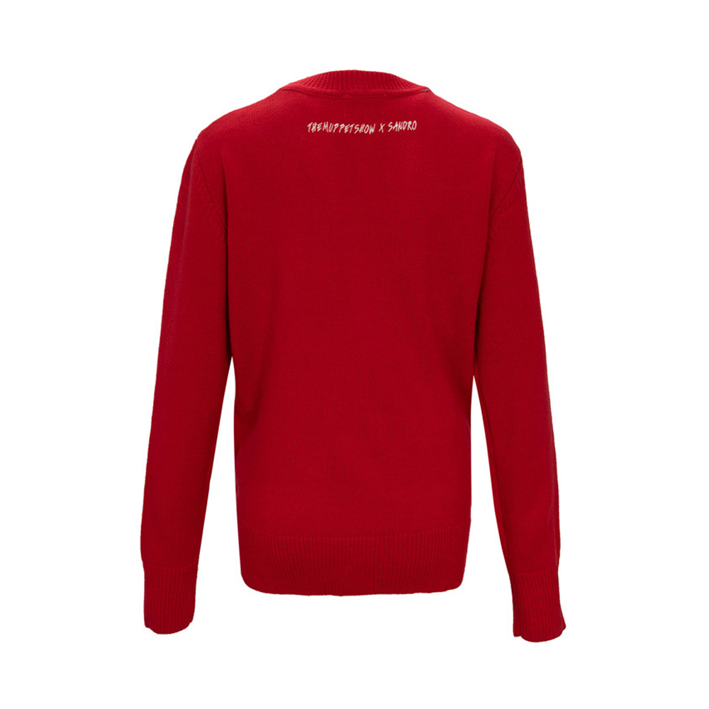 SANDRO 女士红色针织毛衣 R130141P-RED商品第3张图片规格展示