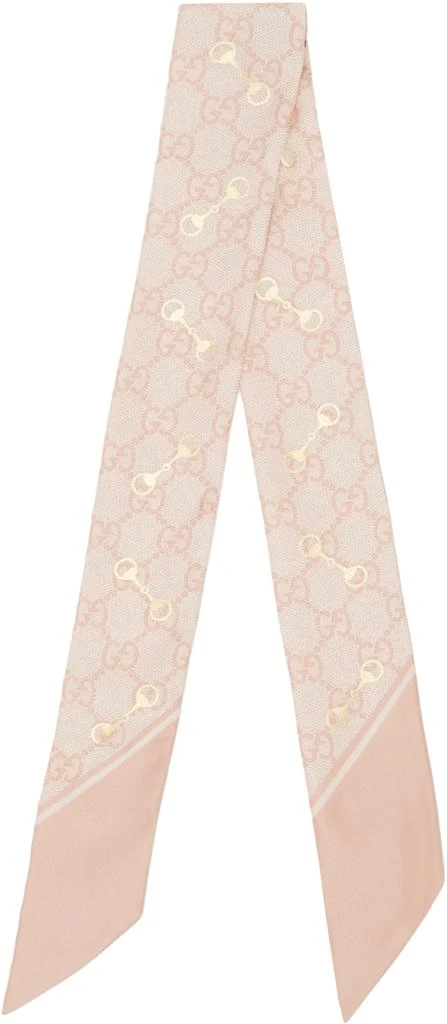商品Gucci|Pink Horsebit Scarf,价格¥1640,第2张图片详细描述