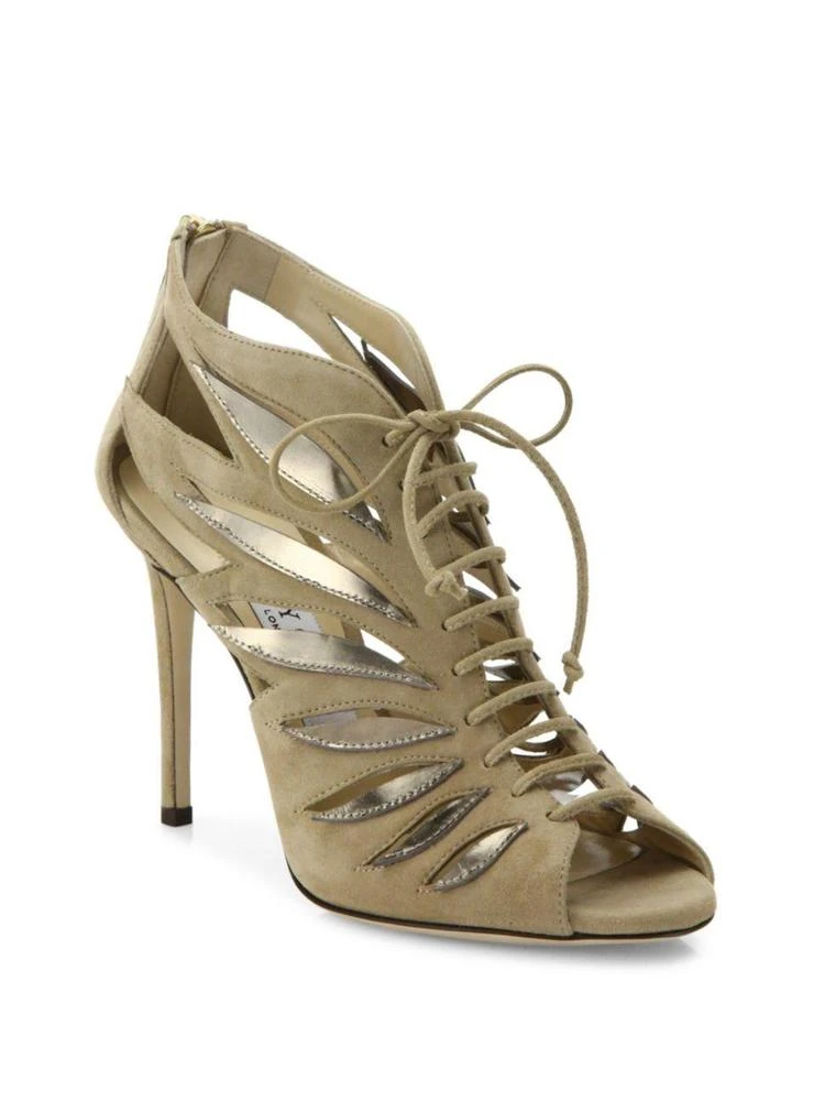 商品Jimmy Choo|Keena 100 Cutout Suede Lace-Up Sandals,价格¥2985,第1张图片