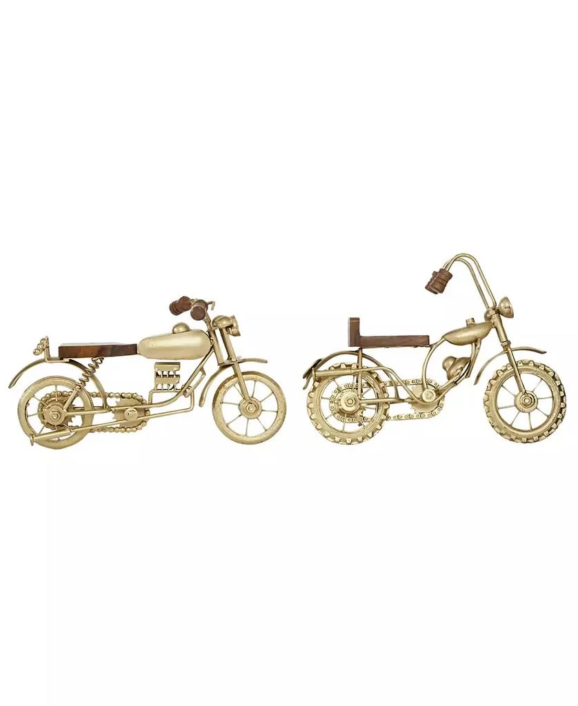 商品Rosemary Lane|Metal Contemporary Motorcycle Sculpture, Set of 2,价格¥666,第1张图片