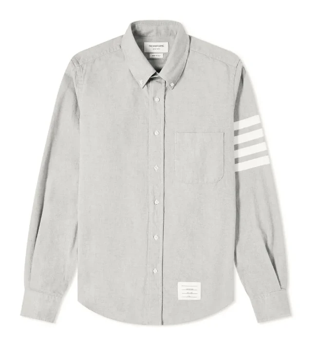 商品Thom Browne|THOM BROWNE 灰色男士衬衫 MWL272A-05245-035,价格¥3855,第1张图片