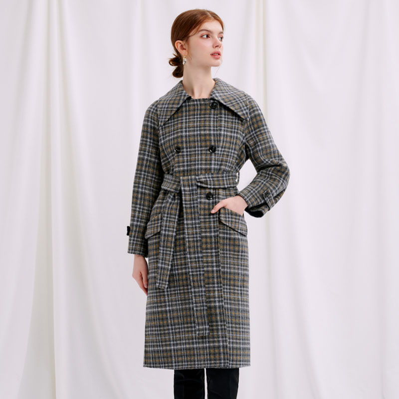 Enola Wool Coat - Plaid | Enola羊毛大衣 - 格纹商品第4张图片规格展示