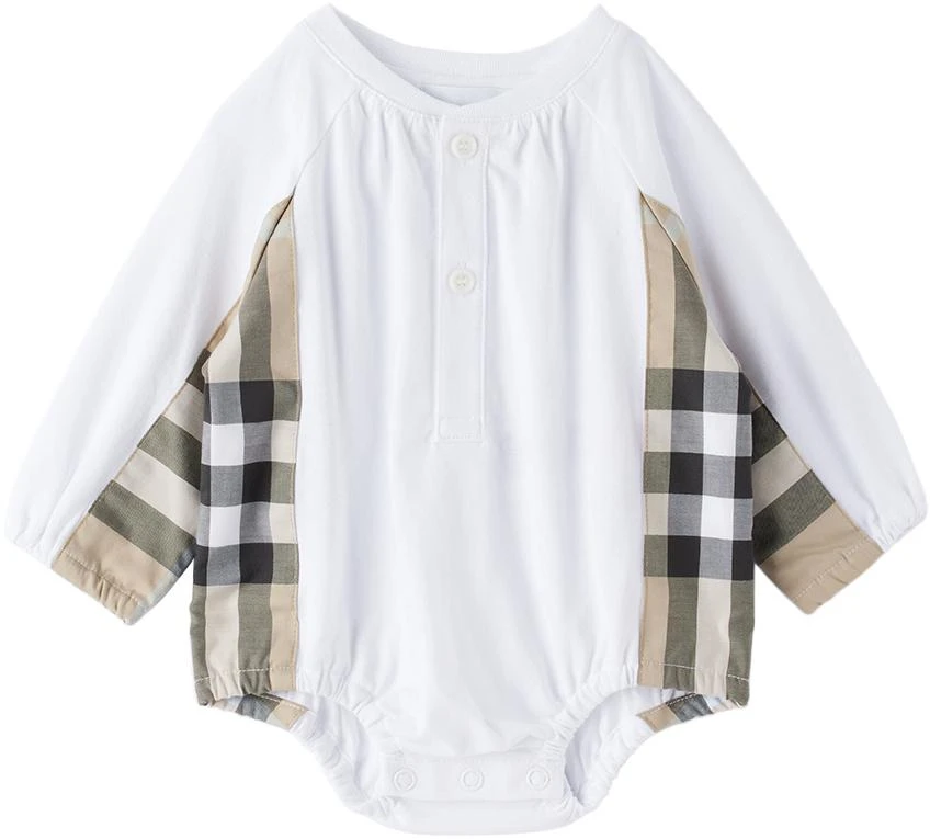 商品Burberry|Baby Beige Check Bodysuit & Skirt Set,价格¥1801,第2张图片详细描述