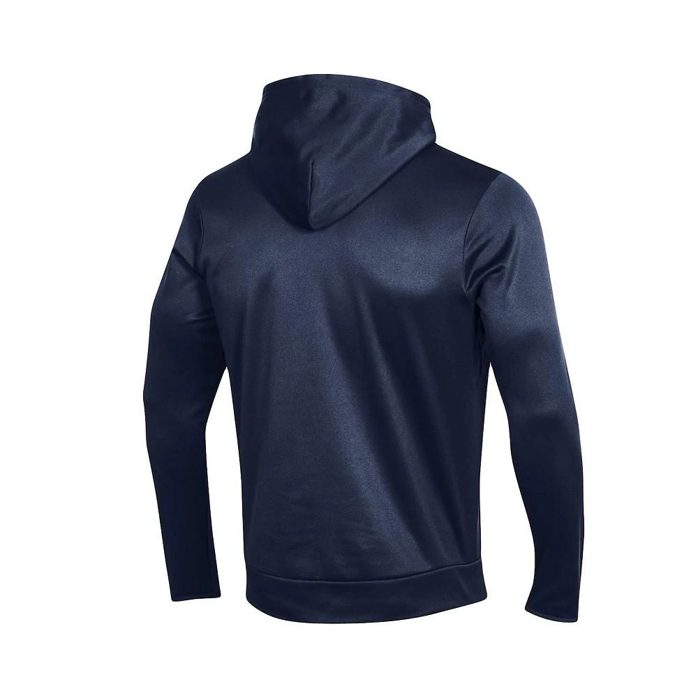 商品Under Armour|Men's Navy Notre Dame Fighting Irish Team Stripe Fleece Pullover Hoodie,价格¥594,第3张图片详细描述