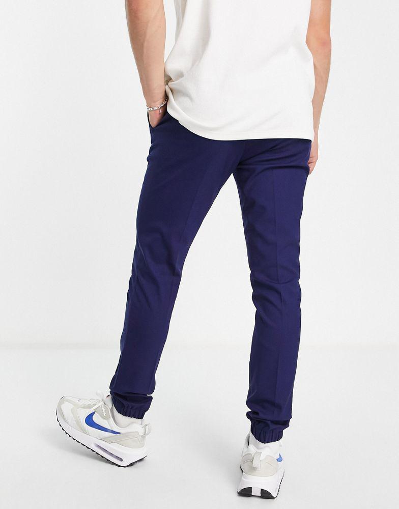 商品ASOS|ASOS DESIGN skinny smart joggers in navy,价格¥220,第4张图片详细描述