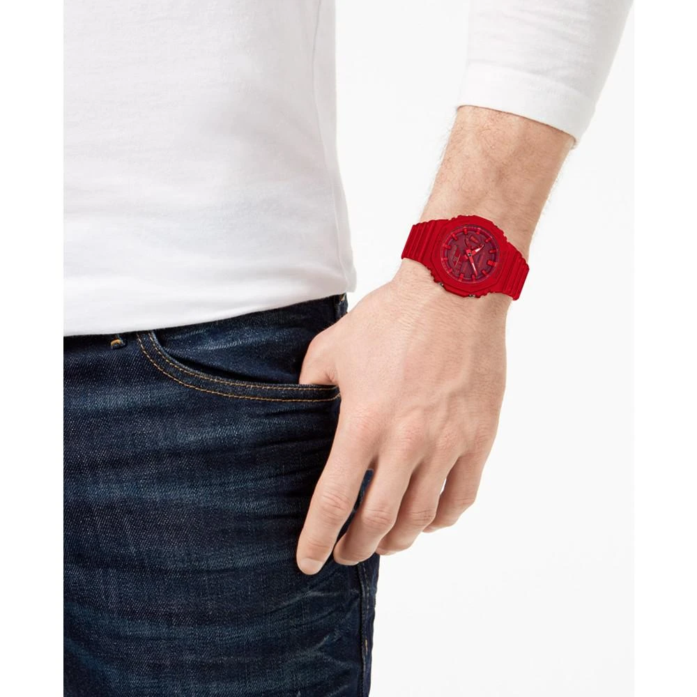 商品G-Shock|Men's Analog-Digital Red Resin Strap 45.4mm GA2100-4A,价格¥743,第2张图片详细描述