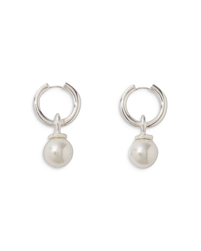 商品Maje|Imitation Pearl Huggie Hoop Earrings,价格¥413,第1张图片