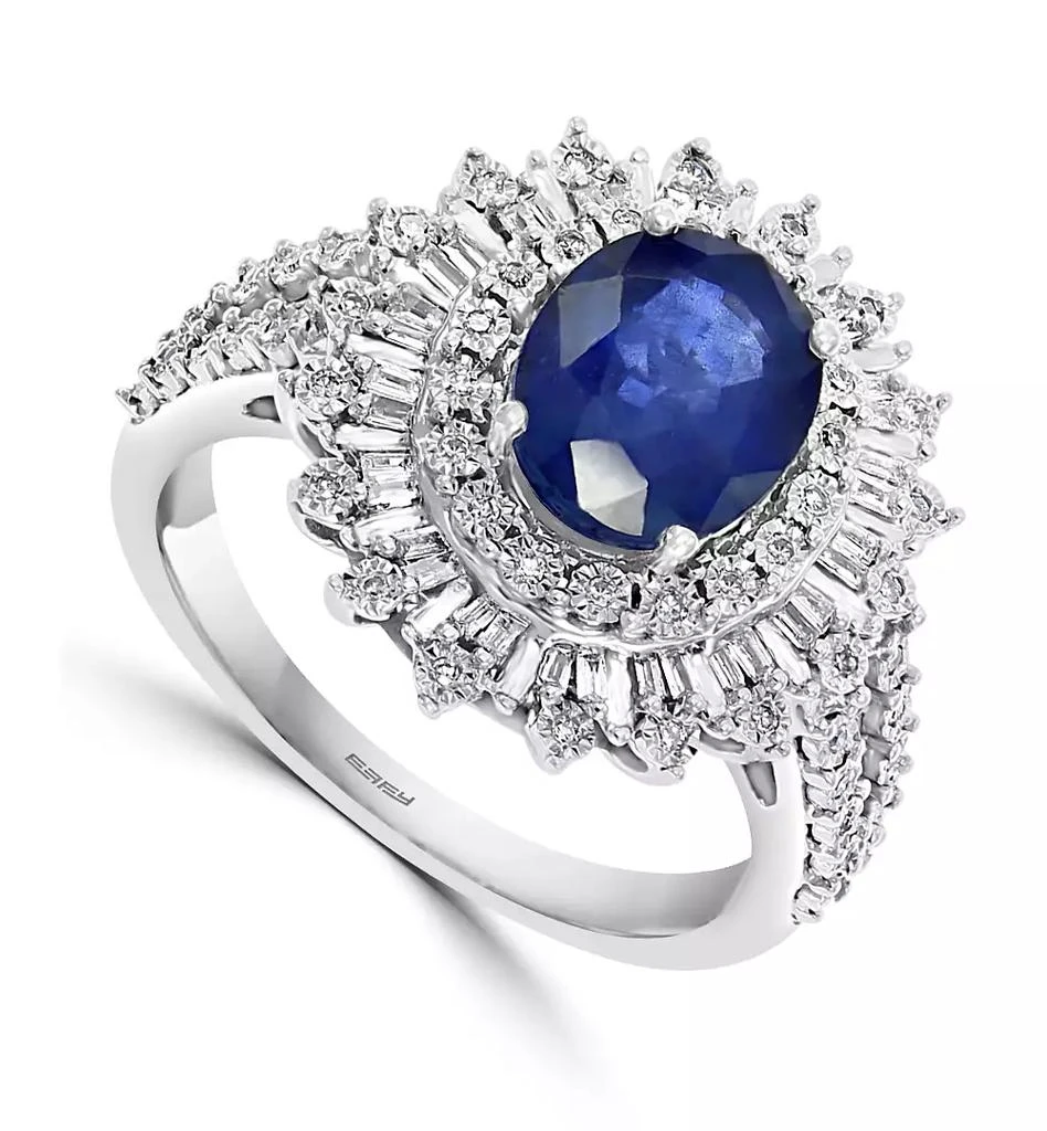 EFFY® Ruby (1-7/8 ct. t.w.) & Diamond (1/4 ct. t.w.) Halo Statement Ring in 14k White Gold (Also in Sapphire and Emerald) 商品