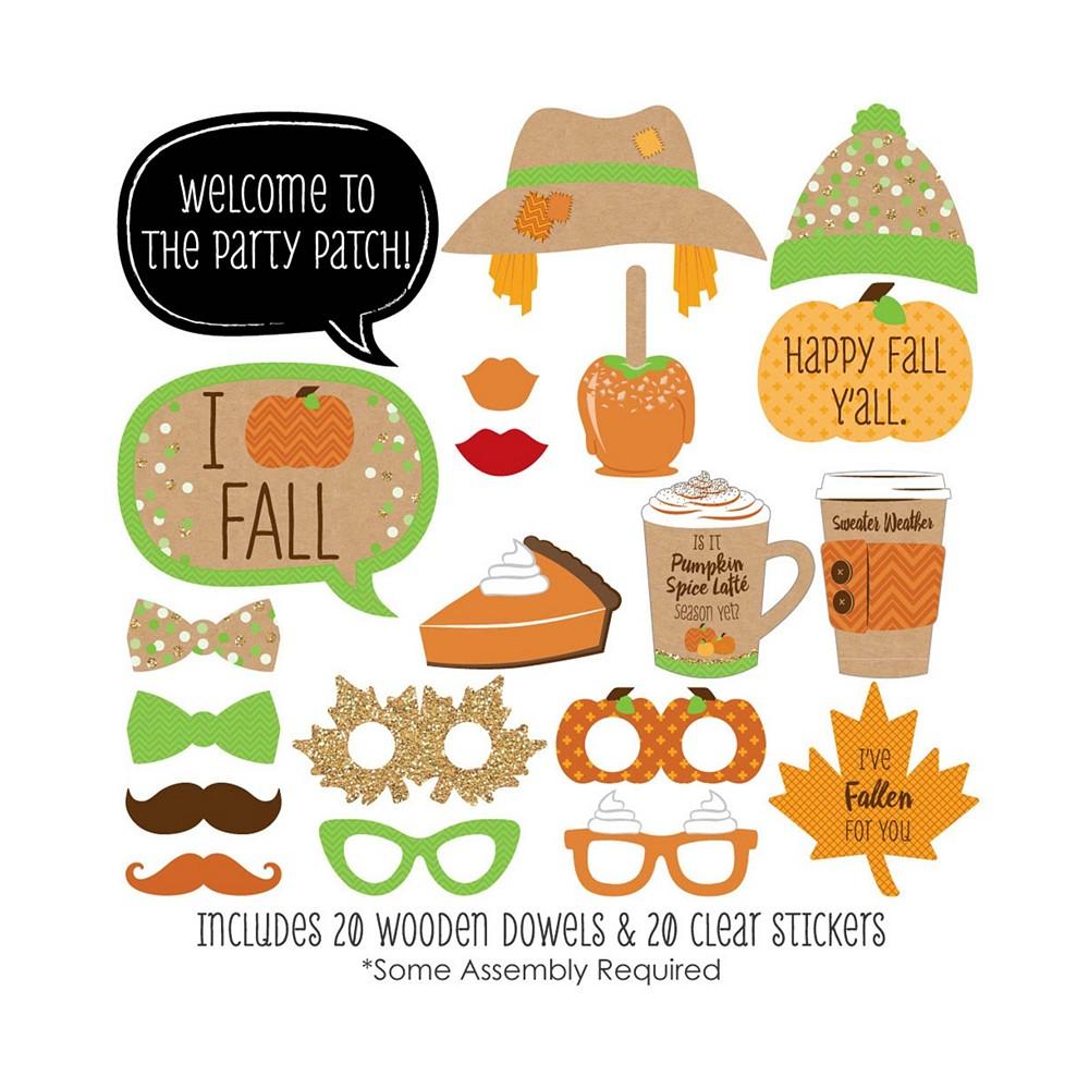 Pumpkin Patch - Fall, Halloween or Thanksgiving Party Photo Booth Props Kit - 20 Count商品第3张图片规格展示