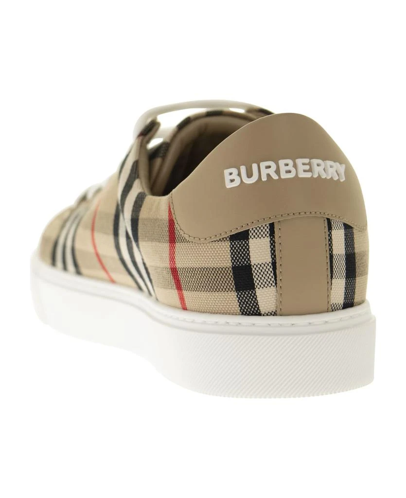 商品Burberry|New Albridge - Sneaker With Vintage Check Pattern And Leather,价格¥3563,第3张图片详细描述