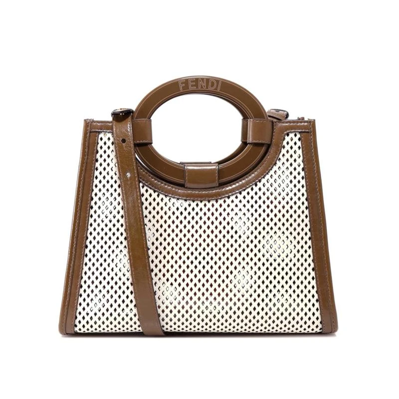 商品[国内直发] Fendi|芬迪 FENDI 奢侈品 女士中号灰色皮革单肩包斜挎包,价格¥11022,第2张图片详细描述