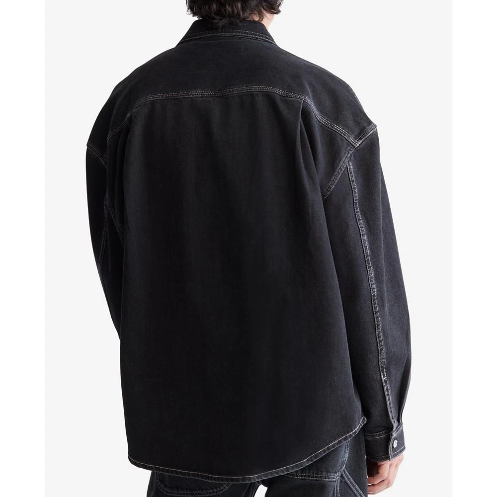 商品Calvin Klein|Men's Washed Black Denim Workshirt,价格¥237,第2张图片详细描述