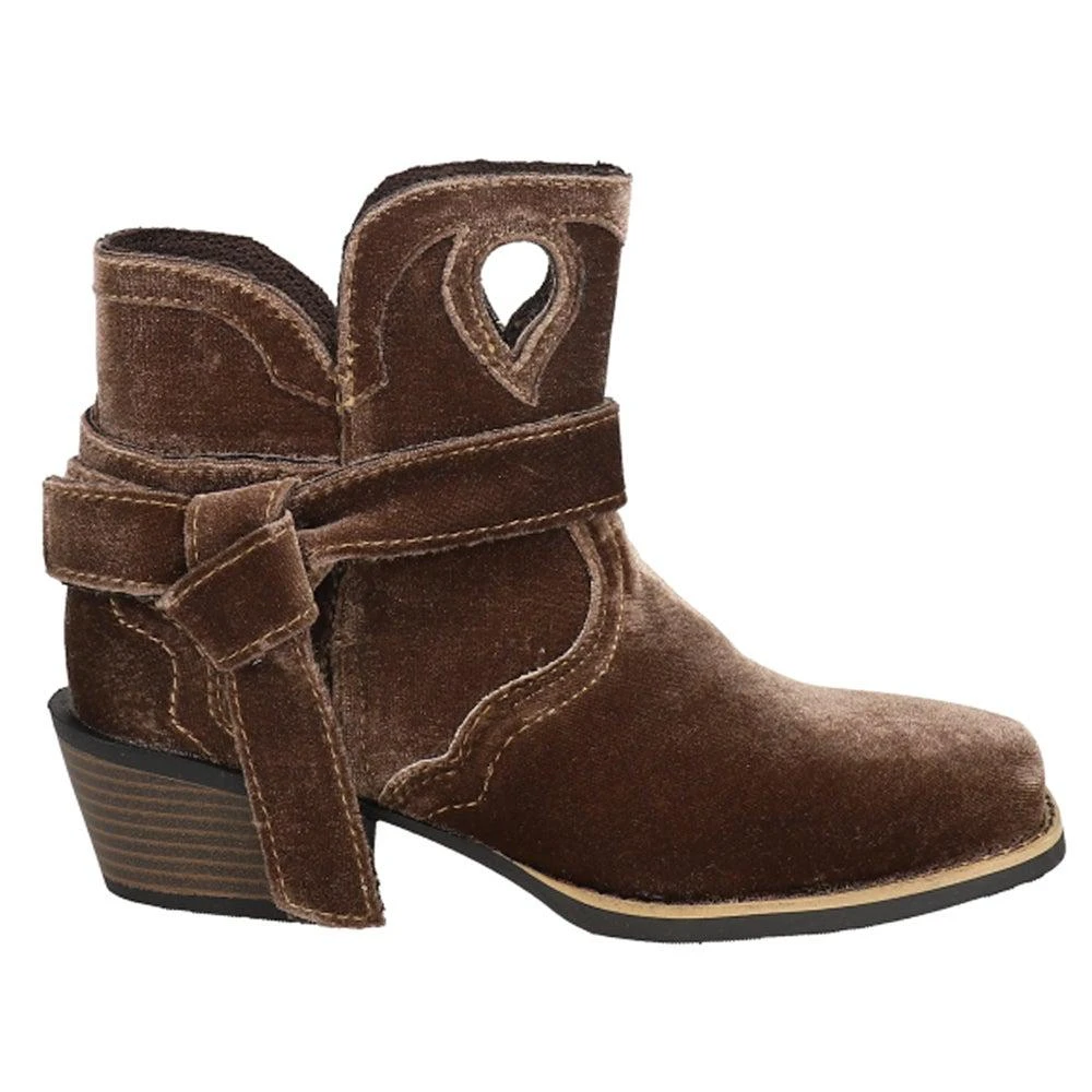 商品Justin Boots|Elana Velvet Square Toe Boots,价格¥227,第1张图片