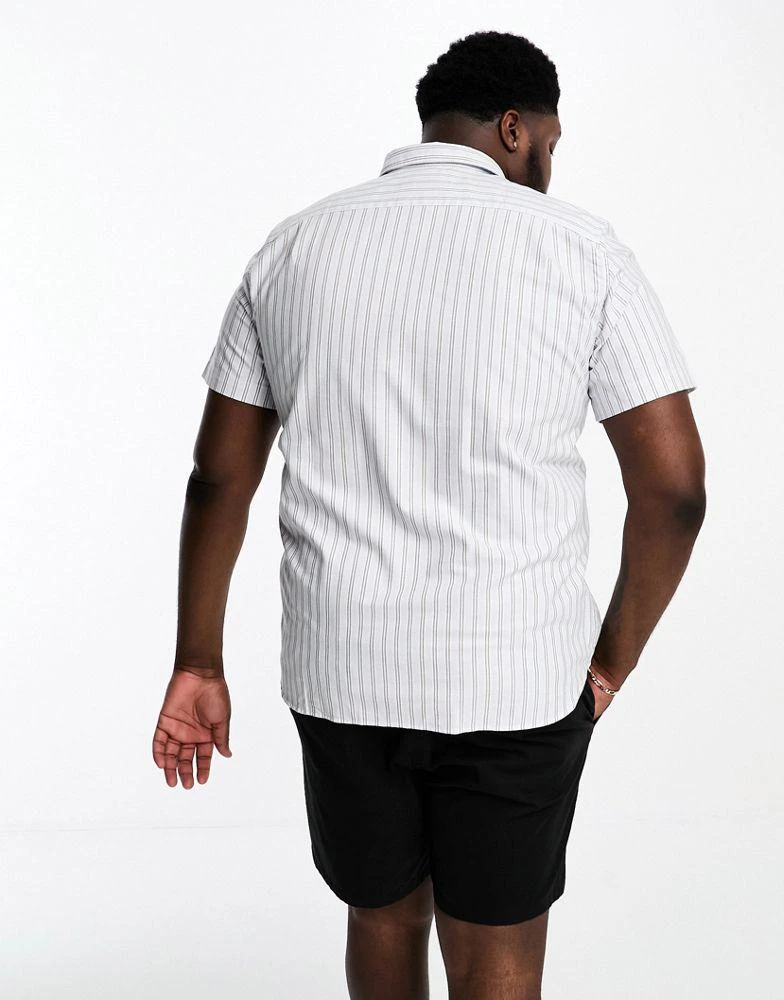 商品Lacoste|Lacoste plus short sleeve stripe shirt in blue,价格¥900,第2张图片详细描述