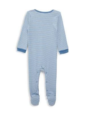 商品Calvin Klein|Baby Boy’s Striped Logo Footie,价格¥125,第2张图片详细描述