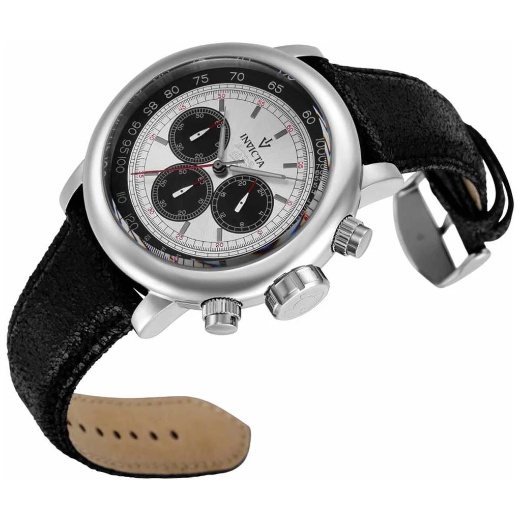 商品Invicta|Invicta Men's Chronograph Watch - Vintage Silver Tone and Black Dial Strap | 37784,价格¥602,第2张图片详细描述