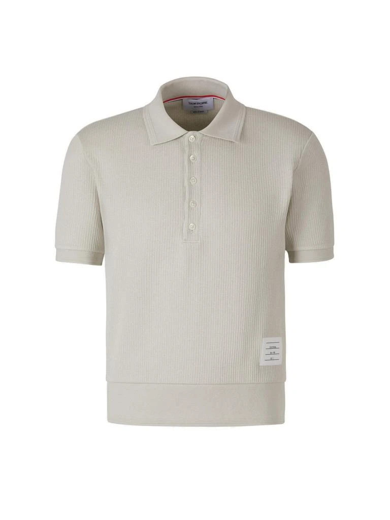 商品Thom Browne|Thom Browne Ribbed Polo Shirt,价格¥2574,第1张图片