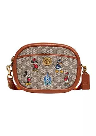 商品Coach|Disney Parks Signature Textile Jacquard With Mickey Embroidery Camera Bag,价格¥1906,第1张图片