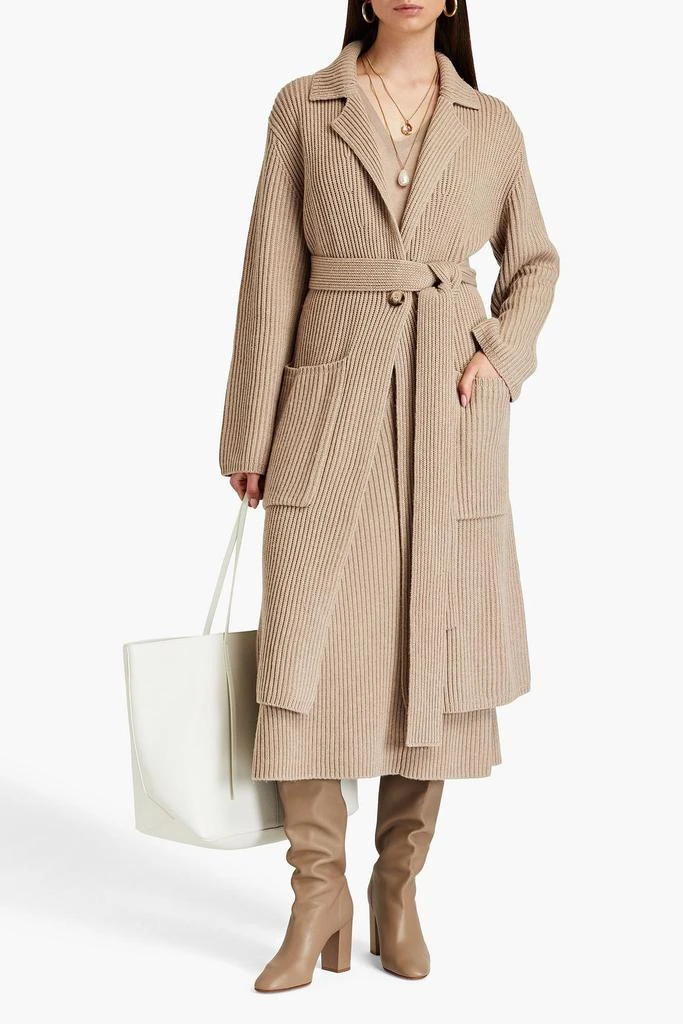 商品Joseph|Ribbed cotton, wool and cashmere-blend coat,价格¥3134-¥3532,第2张图片详细描述