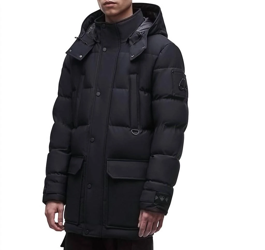 商品Moose Knuckles|Men's Solid Après Ski Valleyfield 2 Jacket Down Winter Coat In Black,价格¥6526,第3张图片详细描述