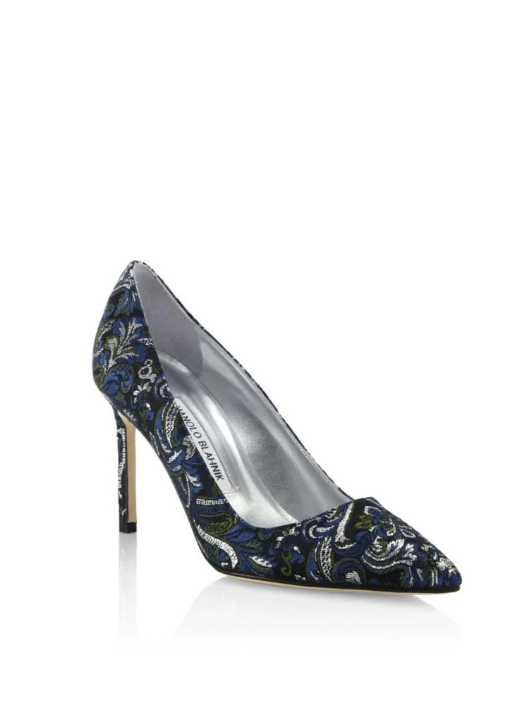 商品Manolo Blahnik|BB Metallic 刺绣高跟鞋,价格¥2084,第1张图片