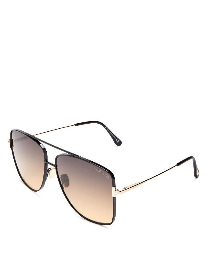 商品Tom Ford|Reggie Brow Bar Aviator Sunglasses, 61mm,价格¥3687,第1张图片详细描述