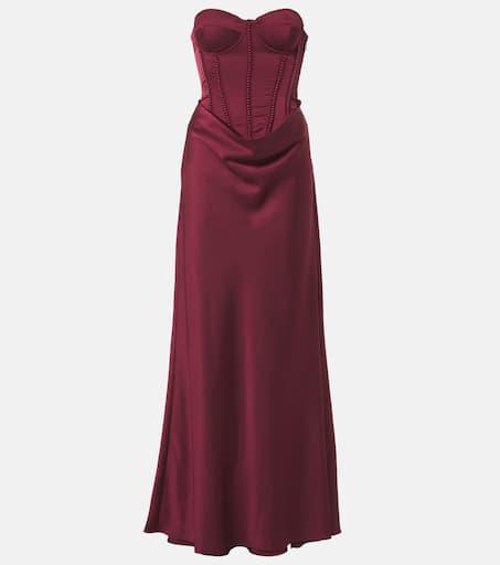 パーティードレス Rotate Strapless Black Evening Dress With Fitted Bodice And Rotate Black Dresses | Contemporary Ready to Wear | Coveti