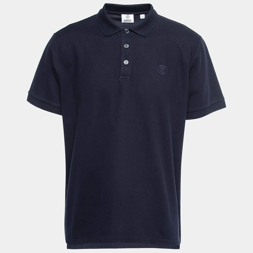 商品[二手商品] Burberry|Burberry Navy Blue Cotton Pique Short Sleeve Polo T-Shirt XXL,价格¥1069,第1张图片