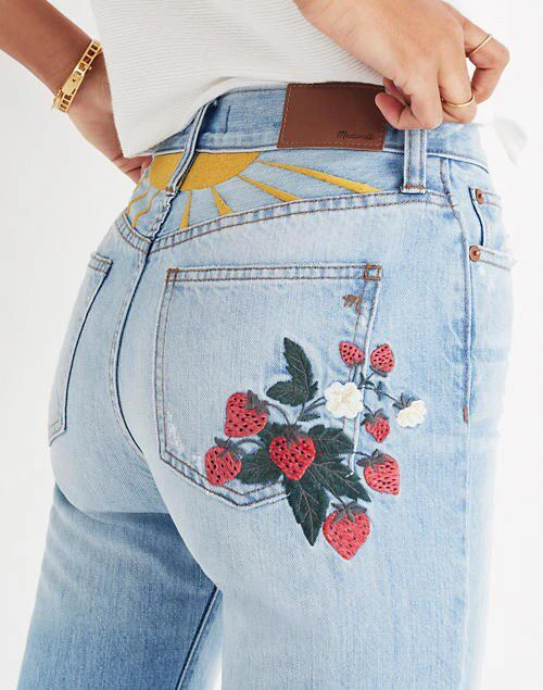 商品Madewell|The Perfect Summer Jean: Strawberry Embroidered Edition,价格¥476,第3张图片详细描述