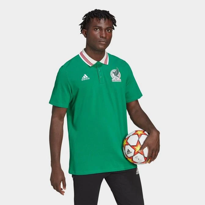 商品Adidas|Men's adidas Sportswear Mexico Soccer DNA Polo Shirt,价格¥410,第1张图片