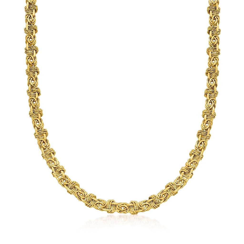 商品Canaria Fine Jewelry|Canaria 10kt Yellow Gold Flat Modified Byzantine Necklace,价格¥4703,第1张图片