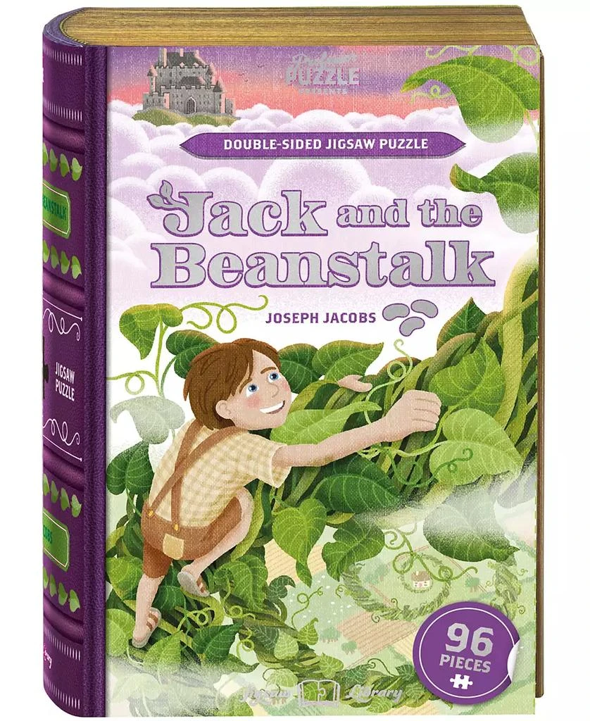 商品University Games|Professor Puzzle Joseph Jacobs' Jack and the Beanstalk Double-Sided Jigsaw Puzzle, 96 Pieces,价格¥98,第1张图片