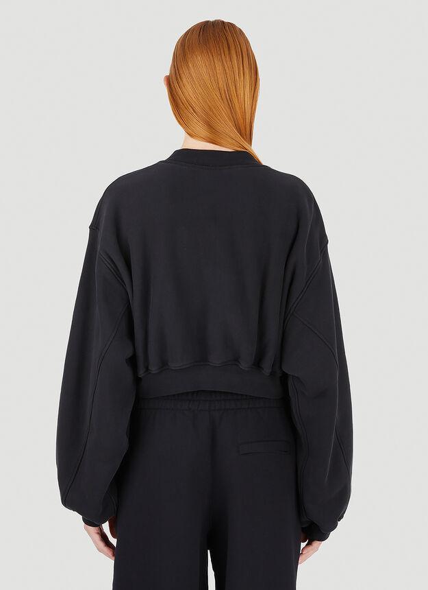 商品Alexander Wang|Cropped Sweatshirt in Black,价格¥2590,第6张图片详细描述