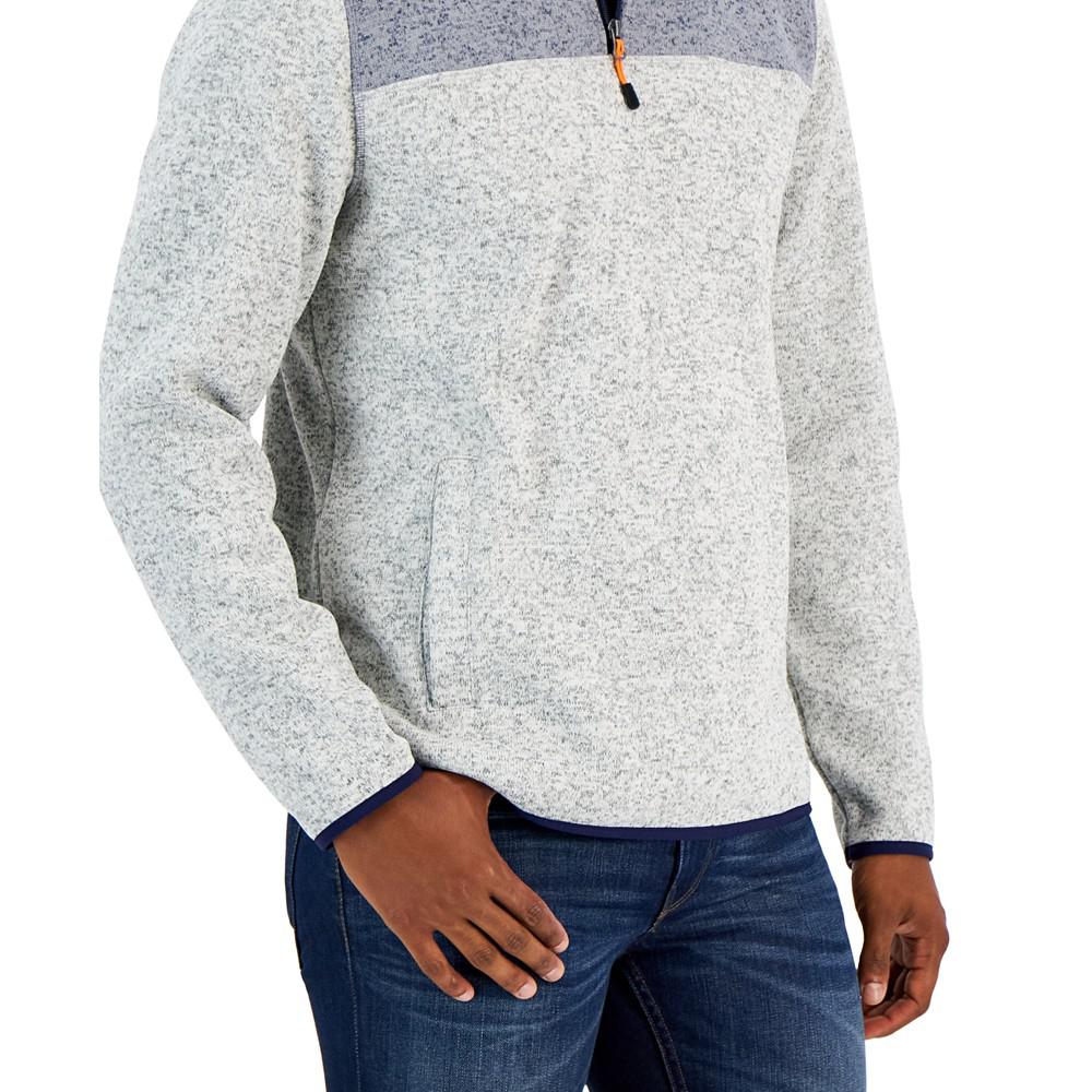 Men's Colorblocked Quarter-Zip Sweater, Created for Macy's商品第3张图片规格展示