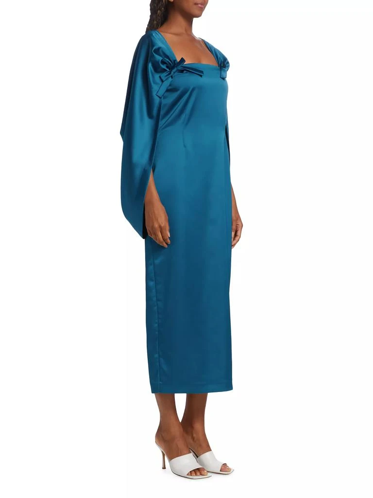 商品Bernadette|August Satin Cape Midi-Dress,价格¥3586,第4张图片详细描述