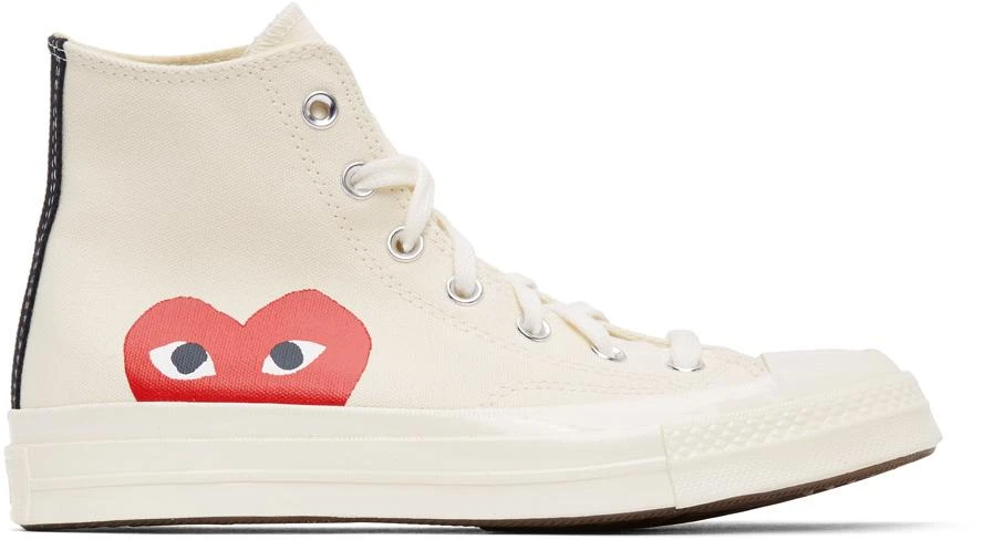 商品Comme des Garcons|Off-White Converse Edition Half Heart Chuck 70 High Sneakers,价格¥1124,第1张图片