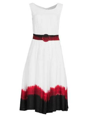 商品SAMANTHA SUNG|Florance Los Cabos-Print Stretch Cotton Dress,价格¥2808,第4张图片详细描述