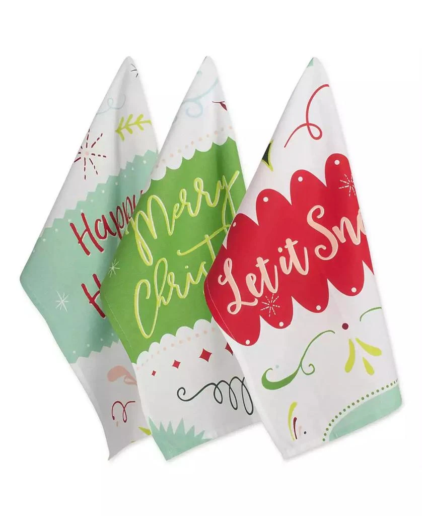 商品Design Imports|Assorted Winter Wishes Holiday Printed Dishtowel Set,价格¥108,第1张图片