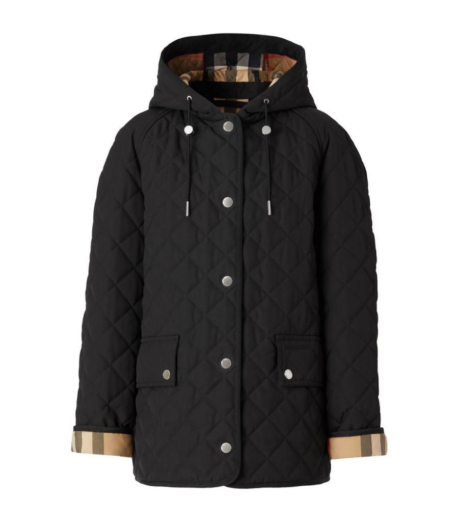 商品Burberry|Diamond-Quilted Hooded Jacket,价格¥9141,第1张图片