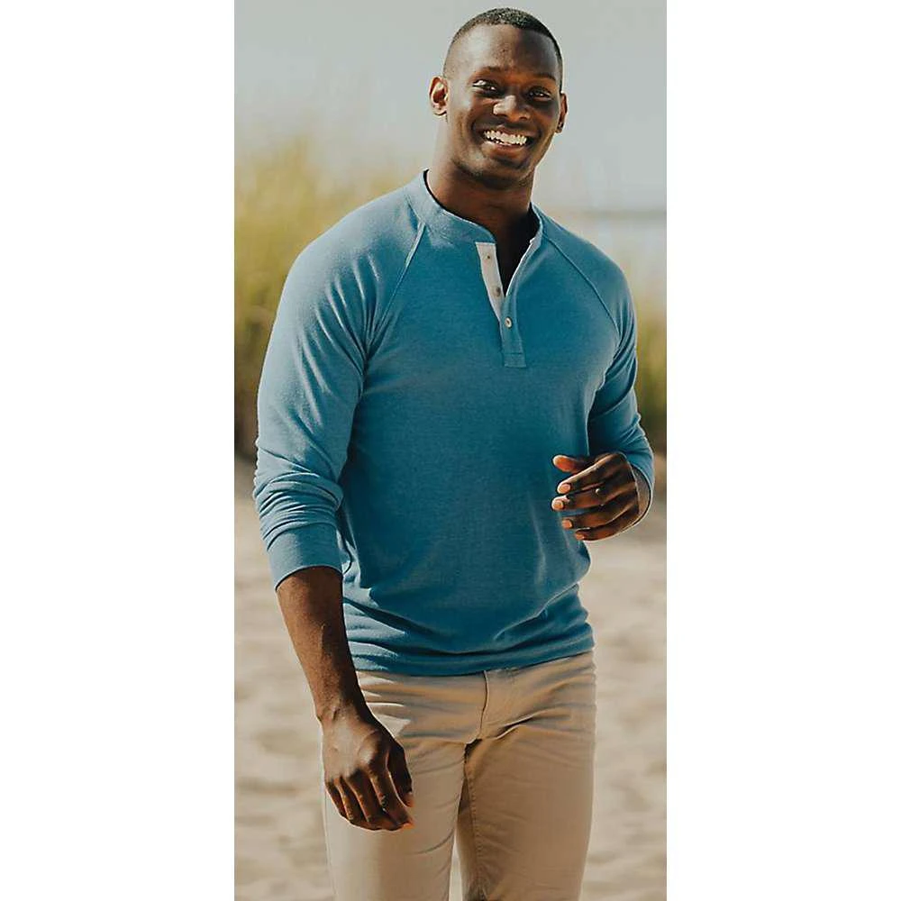 商品The Normal Brand|The Normal Brand Men's Long Sleeve Puremeso Henley,价格¥289,第2张图片详细描述