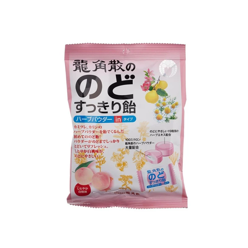 商品Ryukakusan|日本龙角散润喉糖清润护嗓糖果零食-水蜜桃味80g,价格¥93,第1张图片