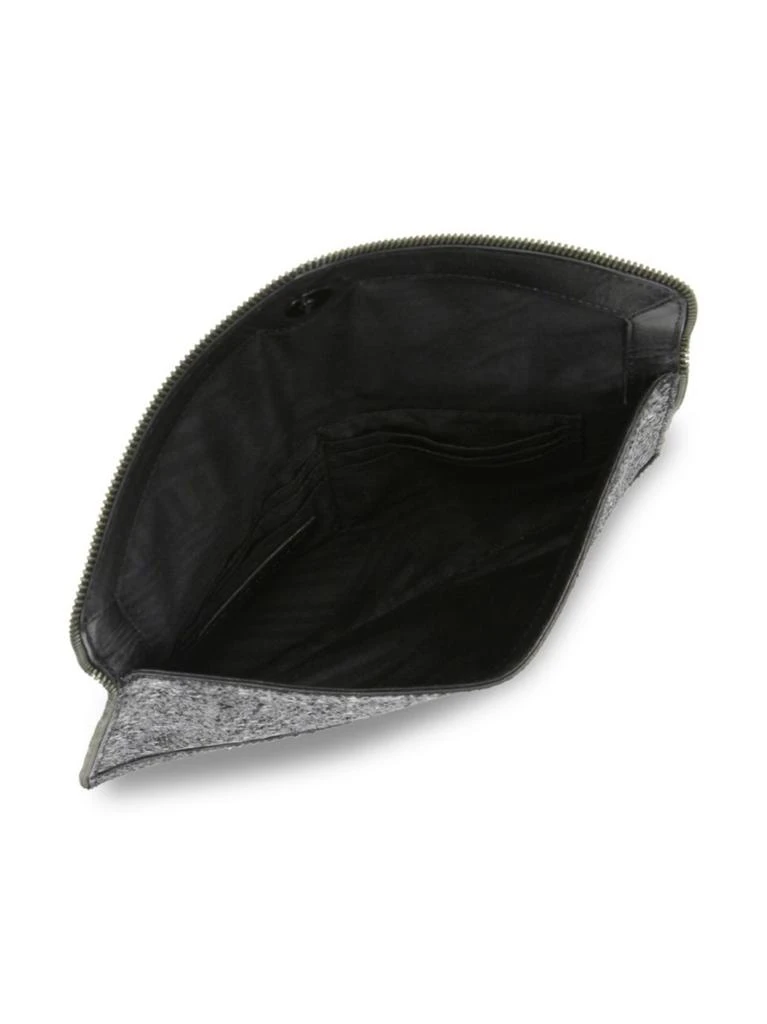 商品Rebecca Minkoff|Leo Glitter Leather Envelope Clutch,价格¥499,第2张图片详细描述