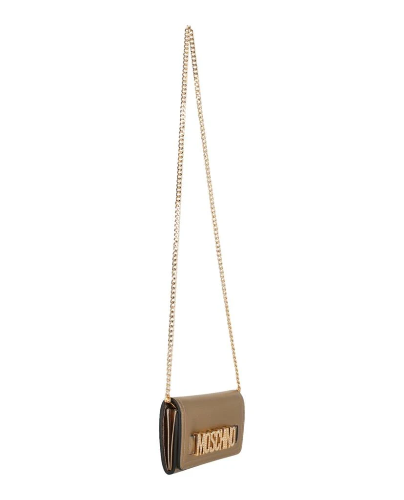 商品Moschino|Metallic Crystal-Embellished Belt Logo Lettering Crossbody Bag,价格¥4101,第4张图片详细描述