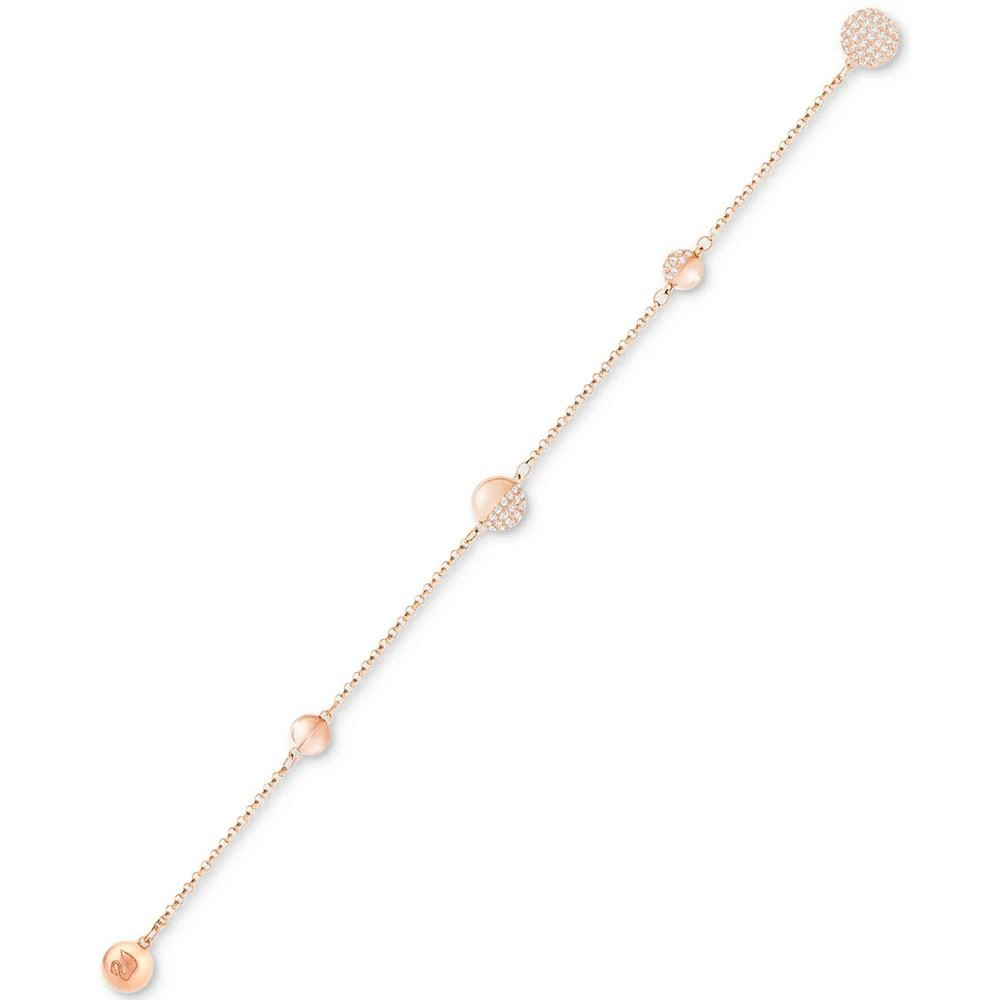 商品Swarovski|Remix Collection Rose Gold-Tone Pavé Sphere Magnetic Closure Bracelet,价格¥592,第2张图片详细描述