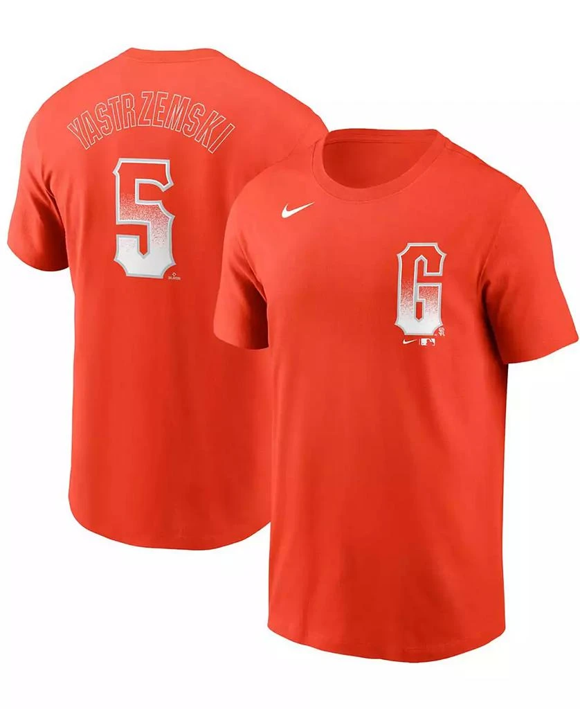 商品NIKE|Men's Mike Yastrzemski Orange San Francisco Giants City Connect Name Number T-shirt,价格¥297,第1张图片