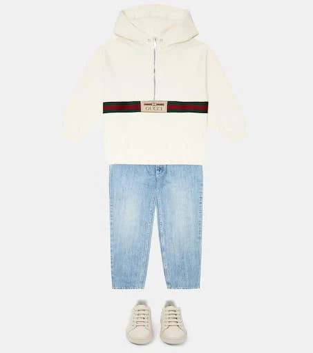 商品Gucci|Web cotton jersey hoodie,价格¥3595,第2张图片详细描述